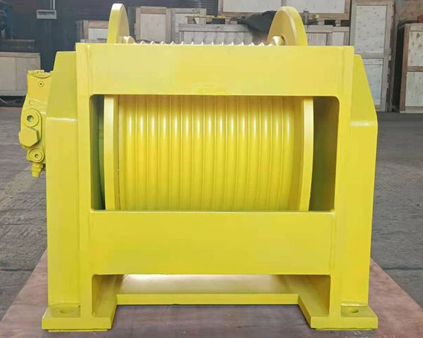 LBS Rope Groove Drum Hydraulic Crane Winch with Encoder and Belt Brake