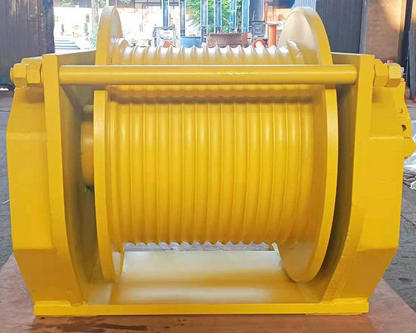 LBS Rope Groove Drum Hydraulic Crane Winch with Encoder and Belt Brake